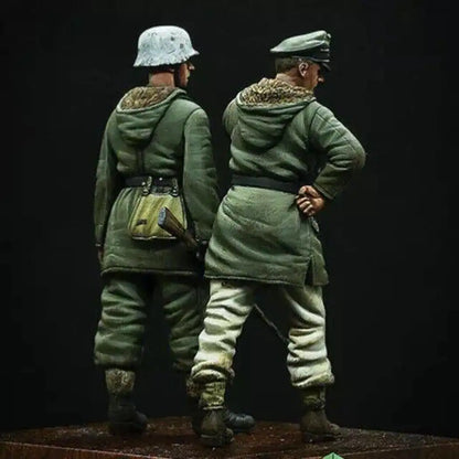 1/35 2pcs Resin Model Kit German Soldiers Grenadier 4 Heads WW2 Unpainted - Model-Fan-Store