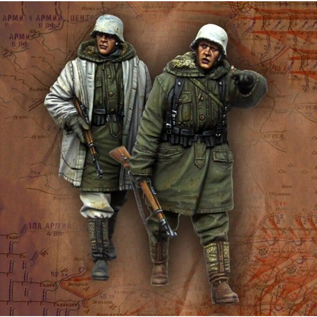 1/35 2pcs Resin Model Kit German Soldiers Infantry WW2 Unpainted - Model-Fan-Store