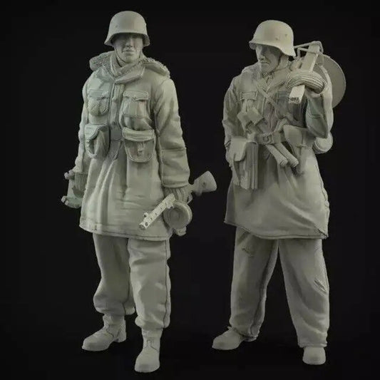 1/35 2pcs Resin Model Kit German Soldiers Panzerknacker WW2 Unpainted - Model-Fan-Store