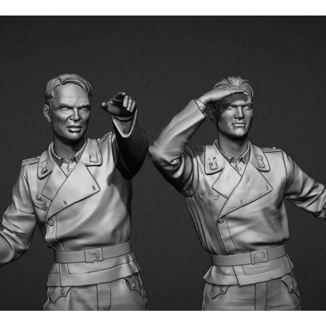 1/35 2pcs Resin Model Kit German Soldiers Tank Crew WW2 Unpainted - Model-Fan-Store