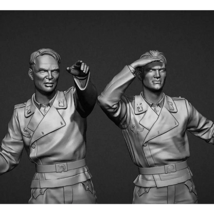 1/35 2pcs Resin Model Kit German Soldiers Tank Crew WW2 Unpainted - Model-Fan-Store