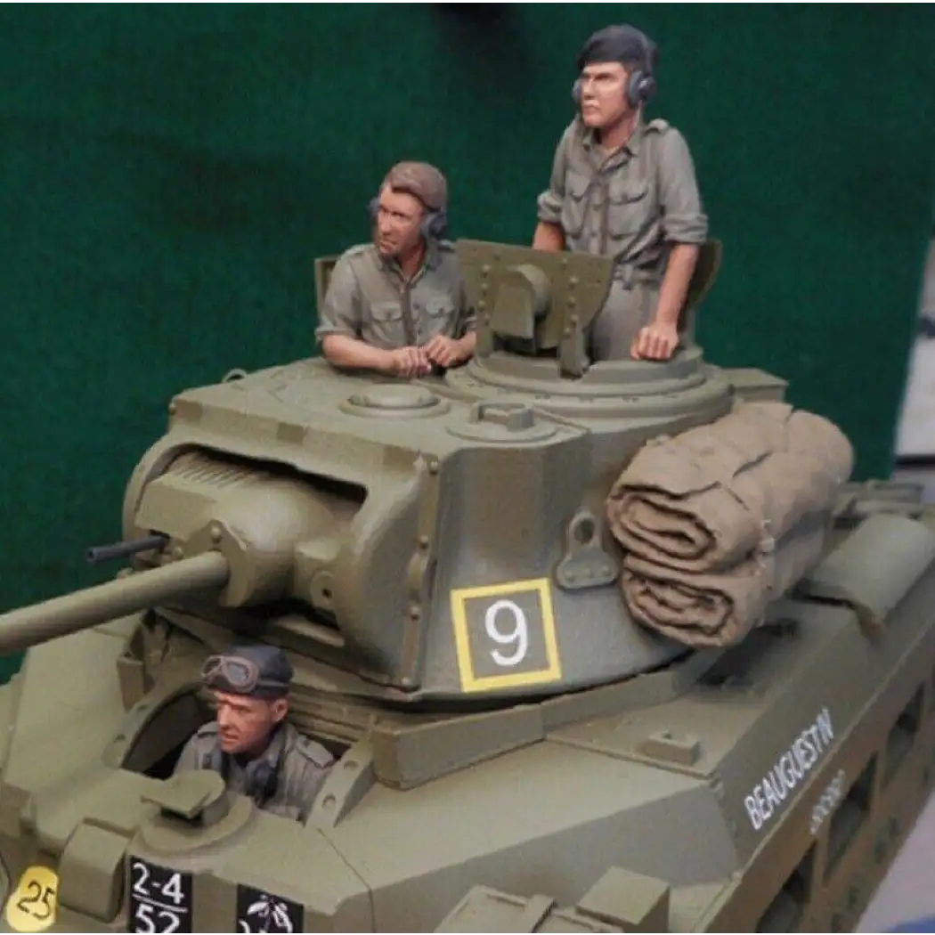 1/35 3pcs Resin Model Kit British Soldiers Tank Crew no tank WW2 Unpainted - Model-Fan-Store