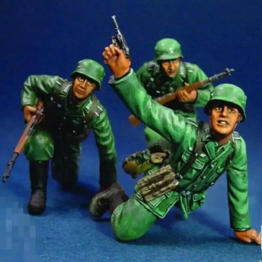 1/35 3pcs Resin Model Kit German Soldiers Infantry WW2 Unpainted - Model-Fan-Store