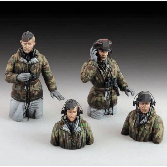 1/35 4pcs Resin Model Kit German Soldiers Tank Crew WW2 Unpainted - Model-Fan-Store