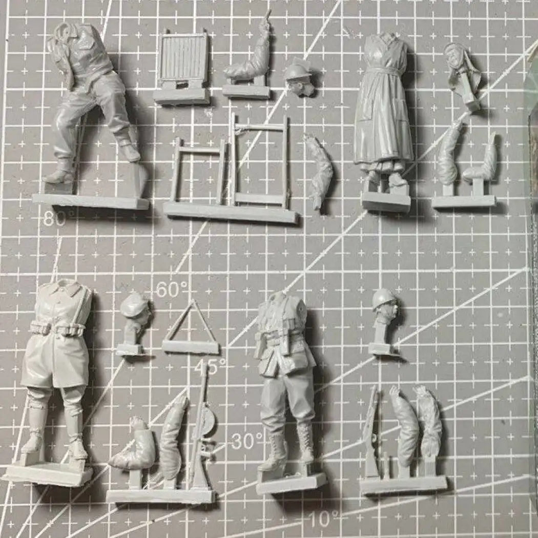 1/35 4pcs Resin Model Kit Partisans Against Blitzkrieg WW2 Unpainted - Model-Fan-Store