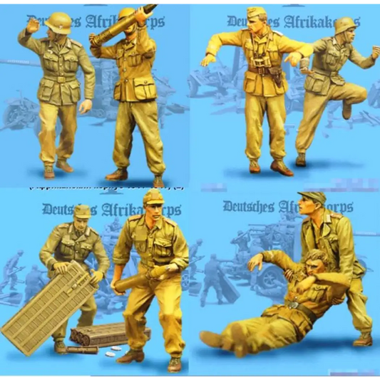 1/35 8pcs Resin Resin Model Kit German Soldiers Tank Crew WW2 Unpainted - Model-Fan-Store