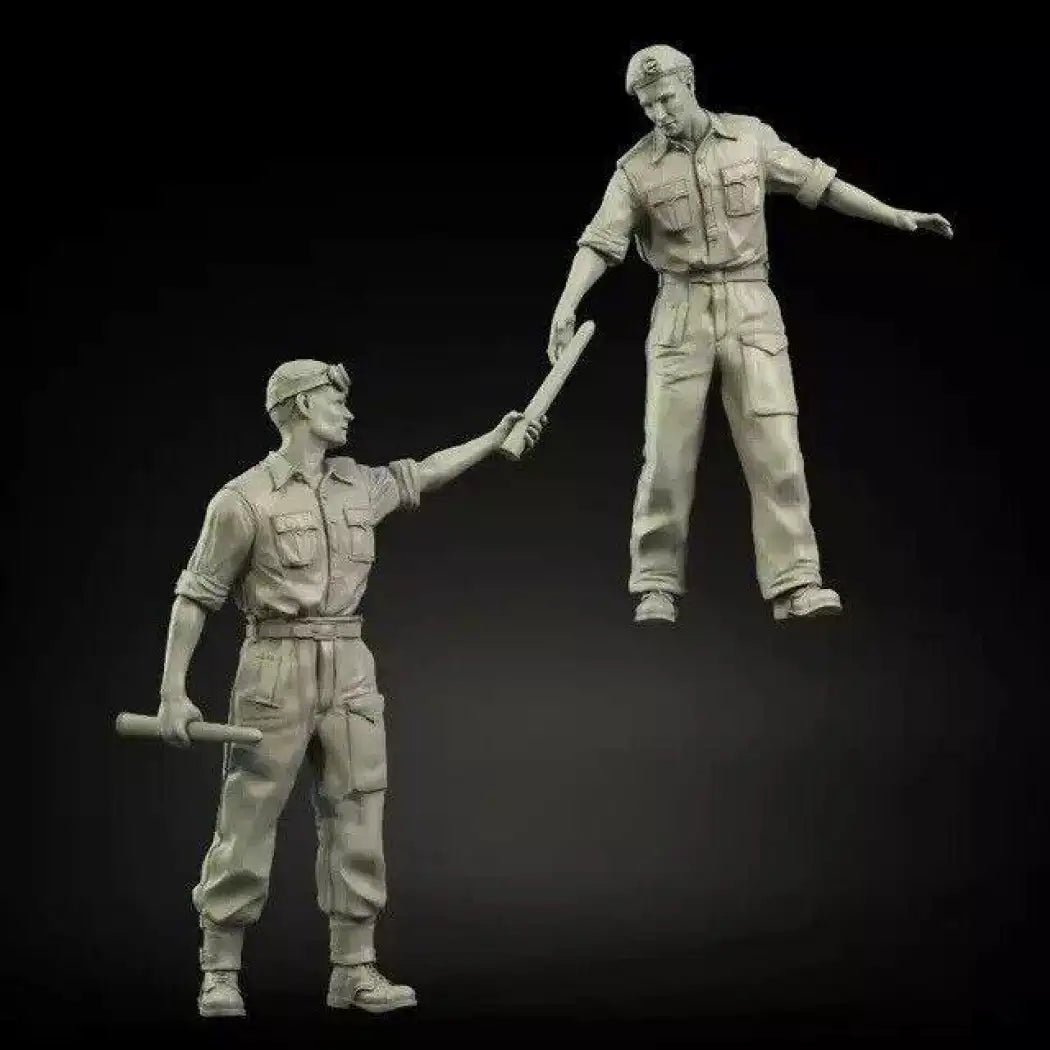 1/35 Resin Model Kit British Soldiers Tank Crew WW2 Unpainted - Model-Fan-Store