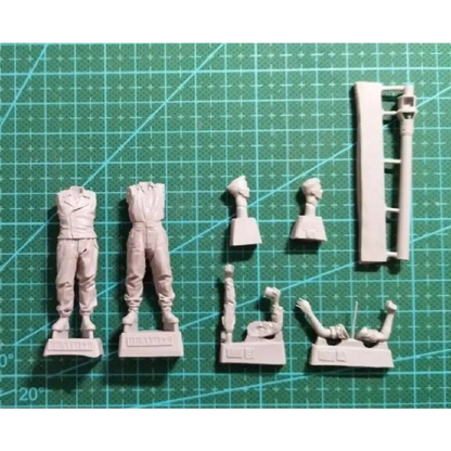 1/35 Resin Model Kit German Soldiers Tank Crew (no Gun) WW2 Unpainted - Model-Fan-Store