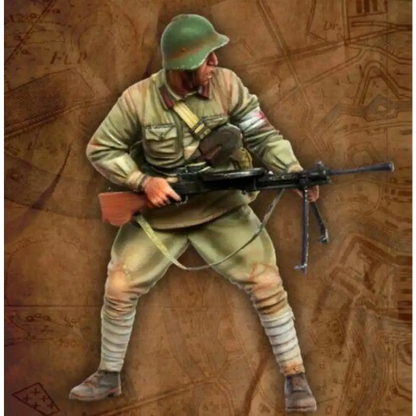 1/35 Resin Model Kit Italian Soldier Machine Gunner WW2 Unpainted - Model-Fan-Store