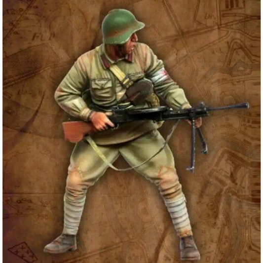 1/35 Resin Model Kit Italian Soldier Machine Gunner WW2 Unpainted - Model-Fan-Store