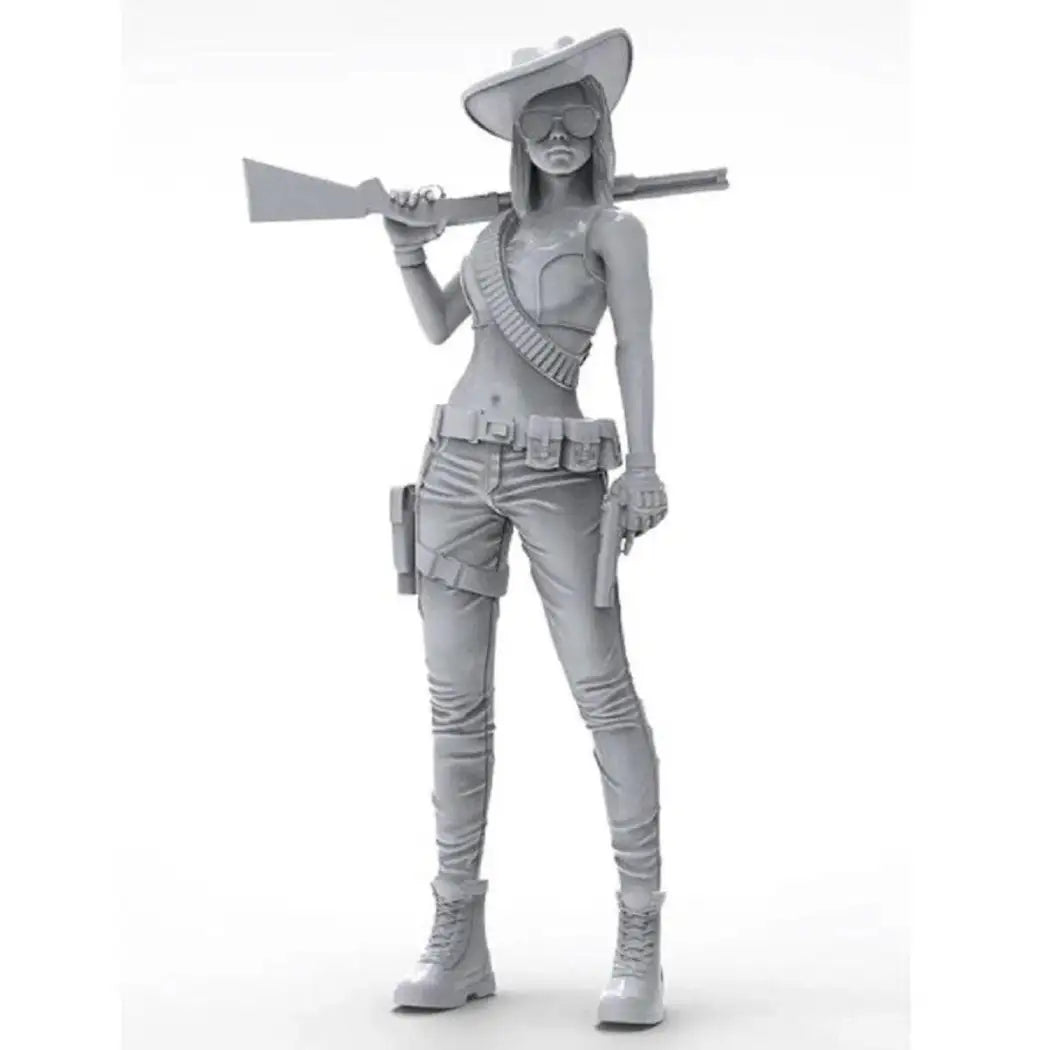 1/35 Resin Model Kit Modern Beautiful Girl Shooter Western Unpainted B1 - Model-Fan-Store