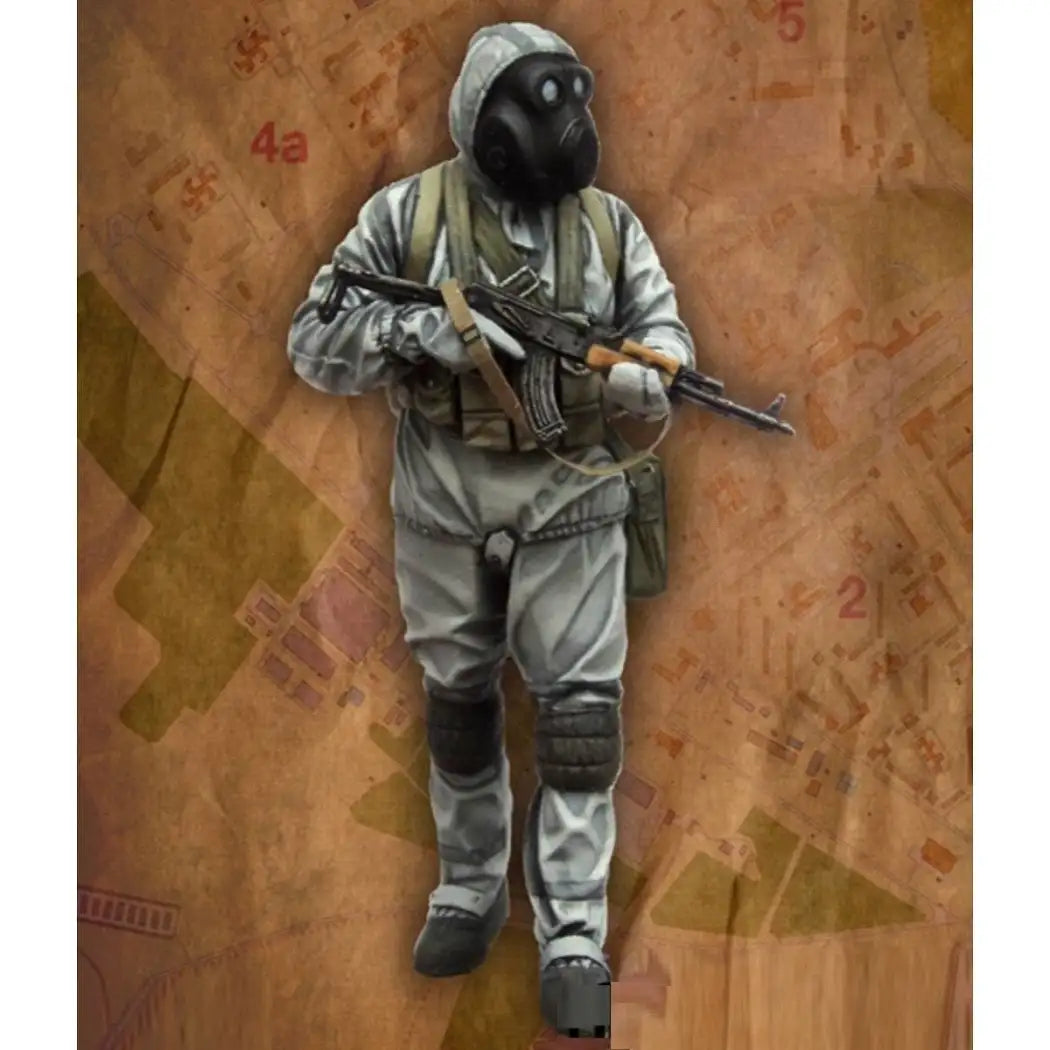 1/35 Resin Model Kit Stalker Biochemical Soldier Gas Mask & Gun Unpainted - Model-Fan-Store