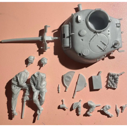 1/35 Resin Model Kit US Soldiers Tank Crew + tank & cola WW2 Unpainted - Model-Fan-Store