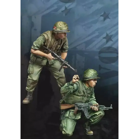 1/35 2pcs Resin Model Kit Vietnam War US Army Soldiers Unpainted