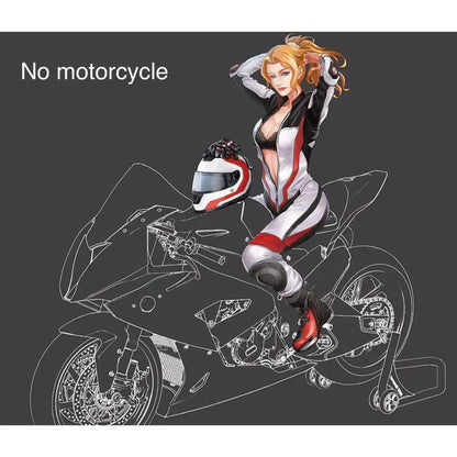 1/9 Resin Model Kit Beautiful Girl Motorcyclist Speed Racer Unpainted - Model-Fan-Store