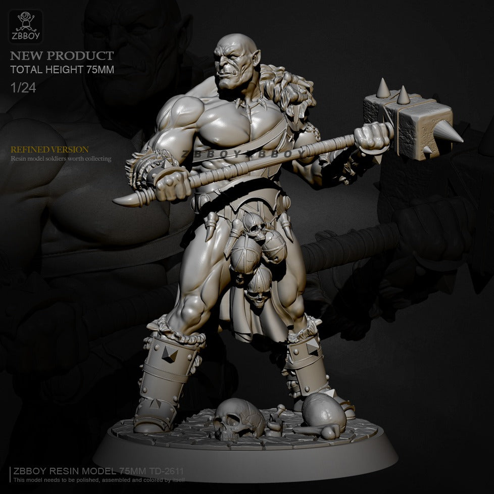 1/24 Resin Model Kit Warrior Orc WOW Fantasy TD-2611 Unpainted Casting - Model-Fan-Store