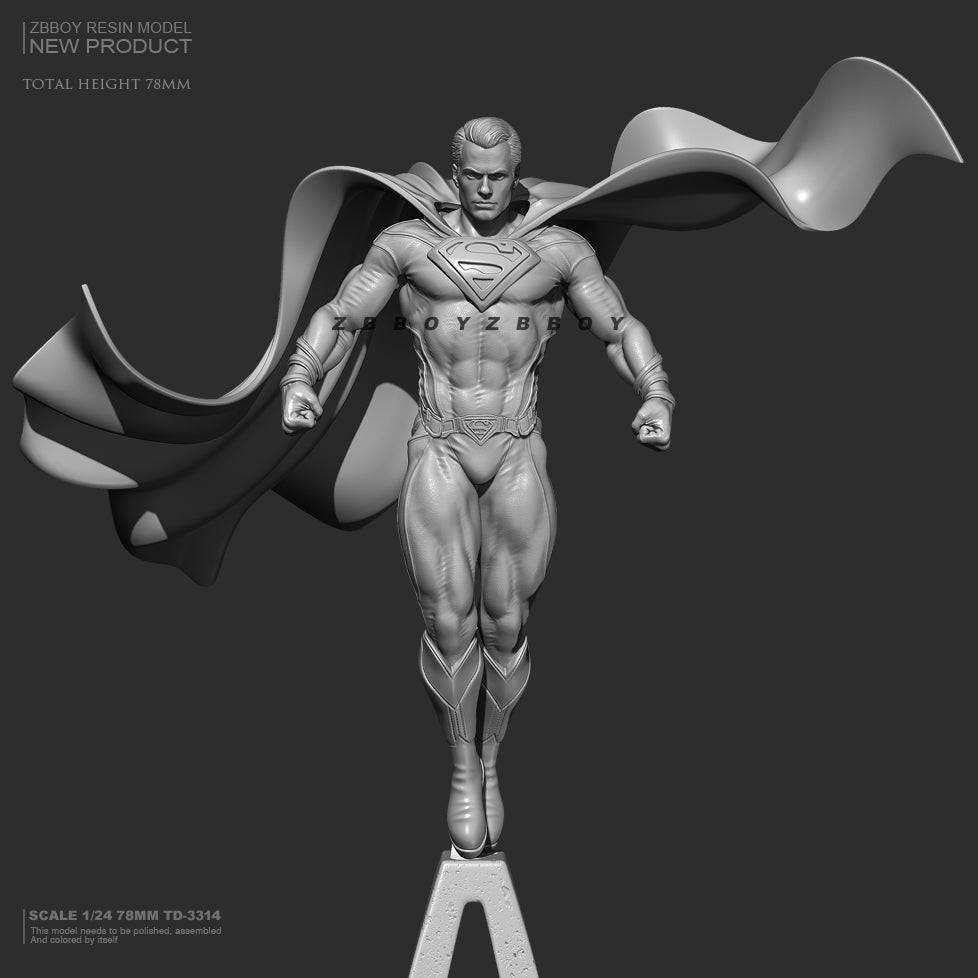 1/24 Resin Casting Superhero Model Kit Superman Fantasy TD-3314 Unpainted - Model-Fan-Store
