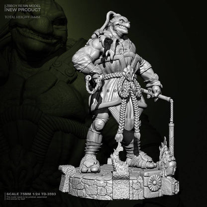 75mm Resin Casting Model Kit Turtle Warrior Fighter Fantasy TD-3593 Unpainted - Model-Fan-Store